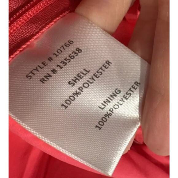 HUTCH Romper Size 6 Gazar Hot Coral Train Anthropologie Strapless Glam Party - Picture 8 of 8